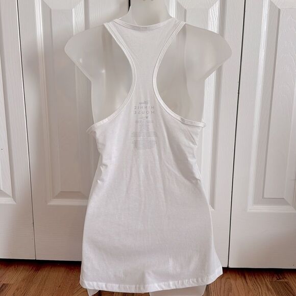 Minnie Mouse Disney Racer Back White Tank Disney World Disneyland Medium M NWOT - Picture 4 of 5